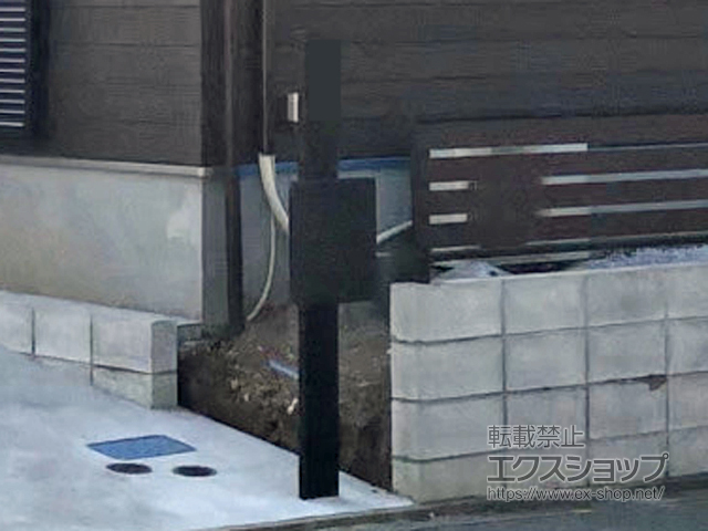 福岡県宗像市のの機能門柱・ポスト シンプレオ ポストユニット 1型 施工例