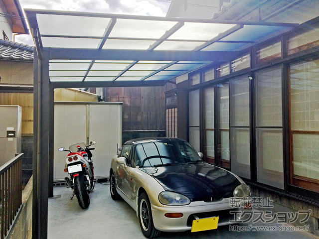 岡山県倉敷市ののカーポート ソリッドポート 積雪〜20cm対応 施工例