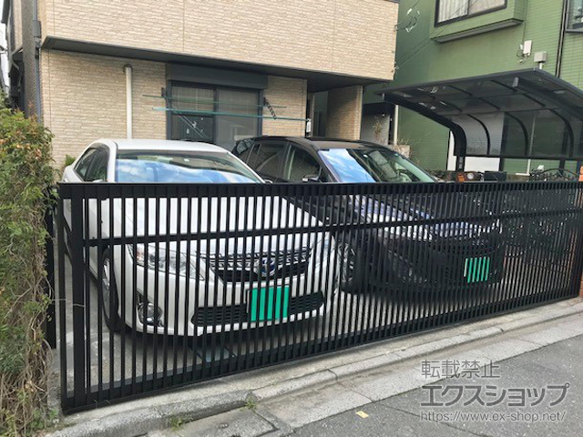 東京都三鷹市ののカーゲート ワイドオーバードアS2型 電動式 施工例