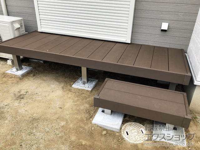 福岡県福津市ののウッドデッキ マージウッドデッキ 施工例