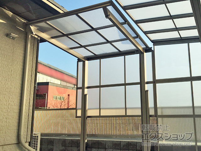 兵庫県佐用郡佐用町ののサイクルポート・駐輪場 ネスカFミニ (フラットスタイル) 積雪〜20cm対応 施工例