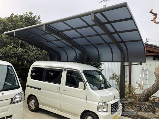 福島県伊達市のLIXIL リクシル（トステム）のカーポート テールポートシグマIII 1500 積雪〜50cm対応 施工例