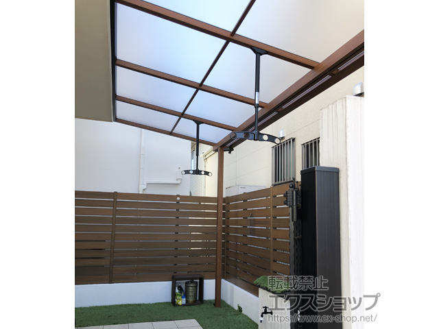 愛知県大府市ののテラス屋根 サザンテラス (フレーム仕様) テラスタイプ 単体 積雪〜20cm対応 施工例