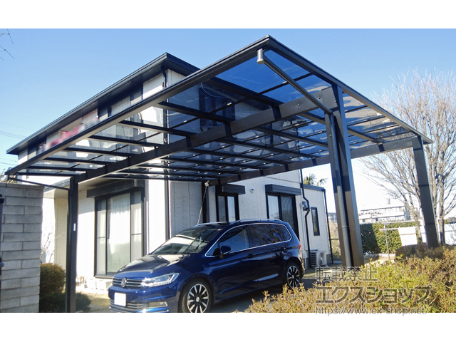 茨城県取手市ののカーポート エフルージュ ツイン 積雪〜20cm対応 施工例