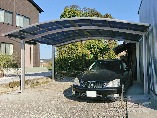 宮崎県宮崎市ののカーポート プレシオスポート ワイド 積雪〜20cm対応 施工例