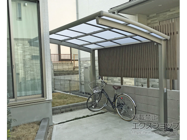 千葉県松戸市ののサイクルポート・駐輪場 ネスカRミニ (ラウンドスタイル) 積雪〜20cm対応 施工例