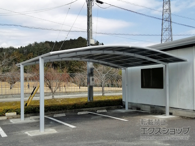 岐阜県恵那市ののカーポート ネスカR (ラウンドスタイル) ワイド 積雪〜20cm対応 施工例