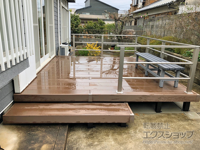 福岡県福岡市ののウッドデッキ リウッドデッキ 200 施工例