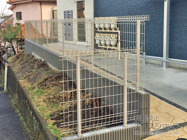 神奈川県横浜市ののフェンス・柵 メッシュフェンス G10 自由柱 施工例