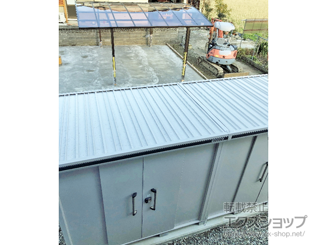 徳島県三好郡東みよし町のの物置・屋外倉庫 エルモ 一般型 5130×1870×2358 扉2ヶ所タイプ LMD-5118HW-CB 施工例