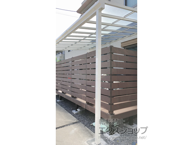 埼玉県三郷市ののテラス屋根 ソラリア F型 テラスタイプ 単体 積雪〜20cm対応 施工例