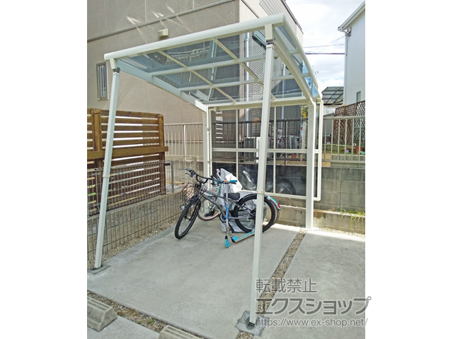 愛知県日進市ののサイクルポート・駐輪場 ネスカRミニ (ラウンドスタイル) 積雪〜20cm対応 施工例