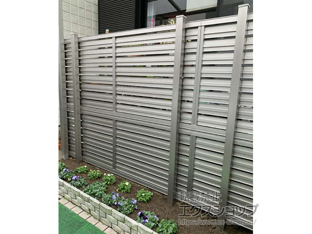 神奈川県逗子市ののフェンス・柵 セレビューフェンス R3型 2段柱 60角 施工例