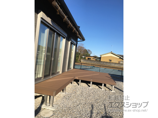 茨城県古河市ののウッドデッキ リウッドデッキ 200 施工例