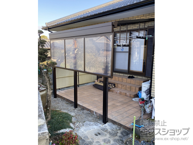 福岡県太宰府市ののテラス屋根 ソラリア F型 テラスタイプ 単体 積雪〜20cm対応 施工例