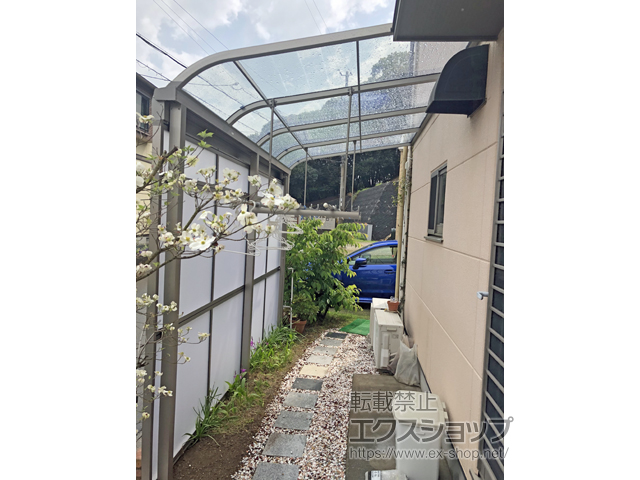 静岡県浜松市ののストックヤード スピーネストックヤードR型 パネルタイプ スクリーン仕様 積雪〜20cm対応 施工例