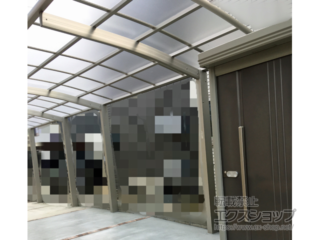 広島県福山市ののカーポート レイナポートグラン　積雪〜20cm対応*M合掌+片側縦連棟 施工例