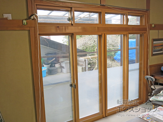 秋田県秋田市のの二重窓（内窓） インプラス ダストバリア仕様 引違い窓 4枚建 施工例