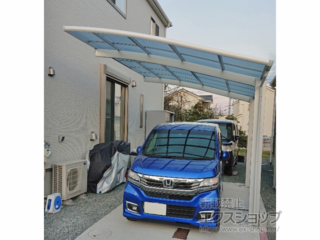 兵庫県姫路市ののカーポート ネスカR (ラウンドスタイル) 積雪〜20cm対応 施工例