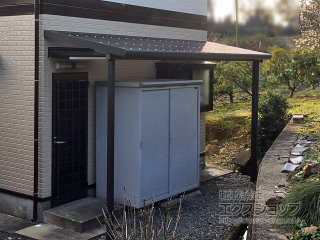 佐賀県武雄市のLIXIL リクシル（トステム）のテラス屋根 ナーラテラス テラスタイプ 単体 積雪〜20cm対応 施工例