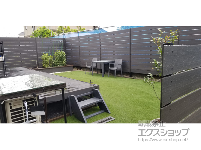 千葉県木更津市ののフェンス・柵 プラドフェンス ジョイントあり仕様 隙間10mm H1,930(板材12段) 施工例