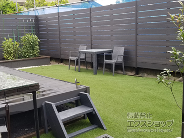 千葉県木更津市ののフェンス・柵 プラドフェンス ジョイントあり仕様 隙間10mm H1,130(板材7段) 施工例