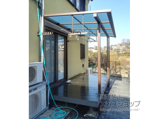 東京都町田市ののテラス屋根 サザンテラス (フレーム仕様) テラスタイプ 単体 積雪〜20cm対応 施工例
