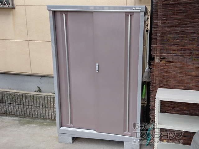 大阪府松原市のの物置・屋外倉庫 シンプリー 一般型 1100×515×1603 MJX-115D-AR 施工例