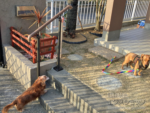 千葉県山武郡九十九里町のの手すり 歩行者用補助手すり UD手すり 施工例