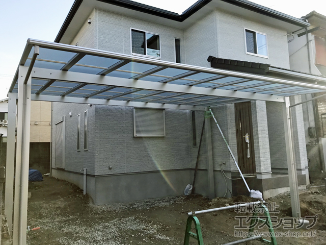 大阪府堺市ののカーポート エフルージュ ツイン 積雪〜20cm対応 施工例