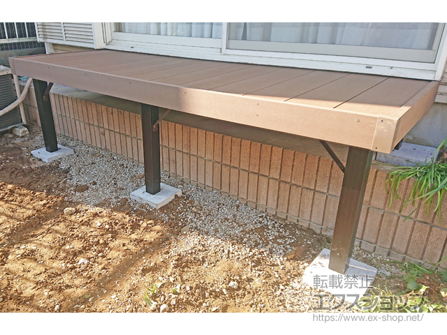 千葉県松戸市ののウッドデッキ リウッドデッキ 200 施工例