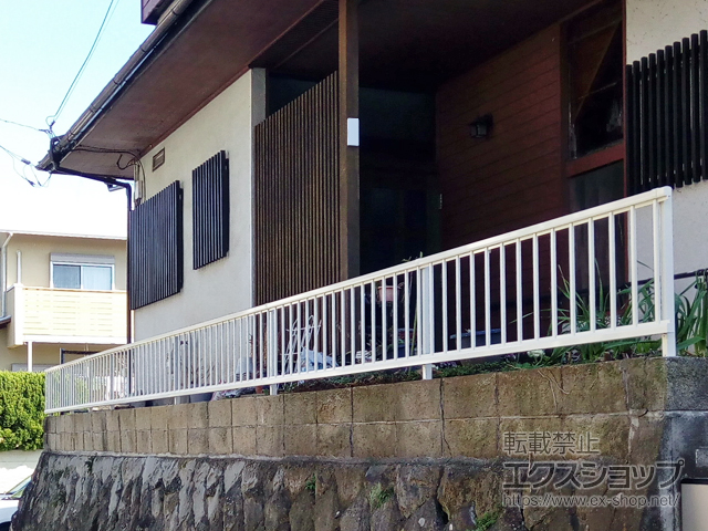 静岡県田方郡函南町ののフェンス・柵 ミエッタフェンス 防犯たて格子タイプ 自由柱施工 施工例