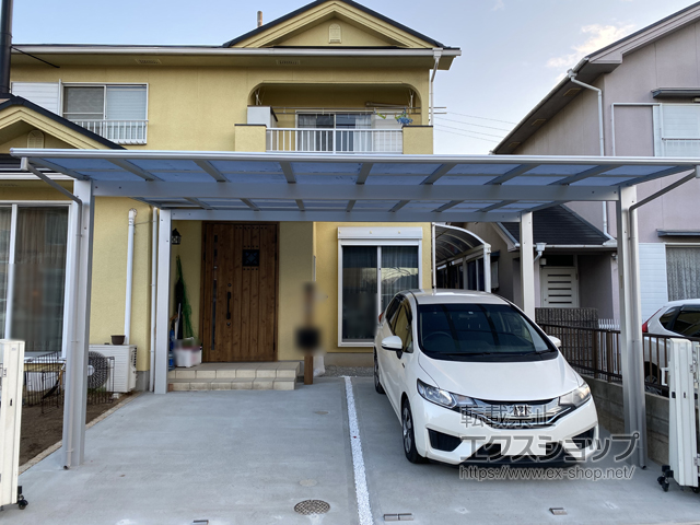 兵庫県姫路市ののカーポート エフルージュ ツイン 積雪〜20cm対応 施工例