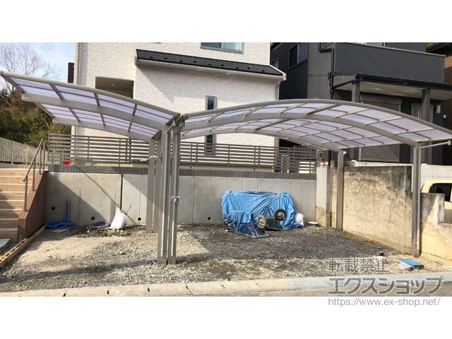 滋賀県草津市ののカーポート プレシオスポート ワイド 積雪〜20cm対応 施工例
