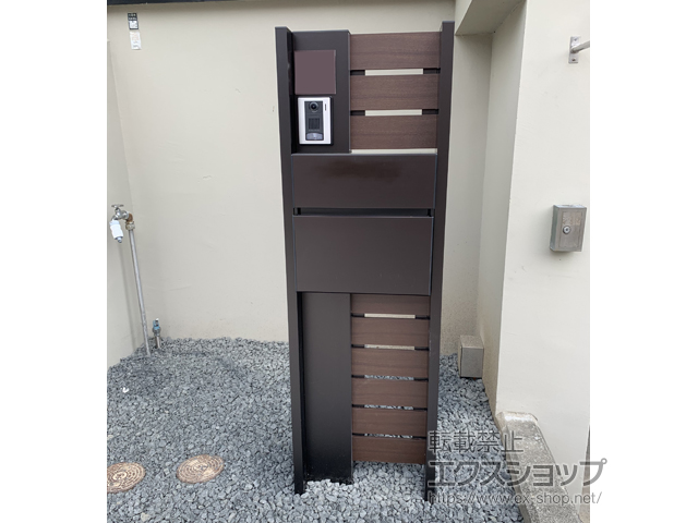 北海道札幌市のの機能門柱・ポスト ルシアスポストユニットBW03型 施工例