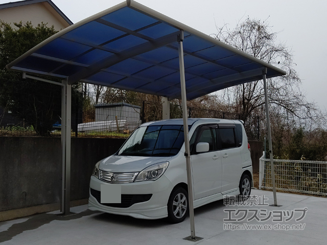 福島県本宮市ののカーポート プレシオスポート 積雪〜20cm対応 施工例