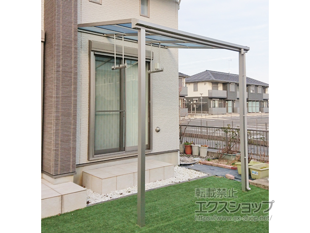 茨城県水戸市ののテラス屋根 ソラリア F型 テラスタイプ 単体 積雪〜20cm対応 施工例