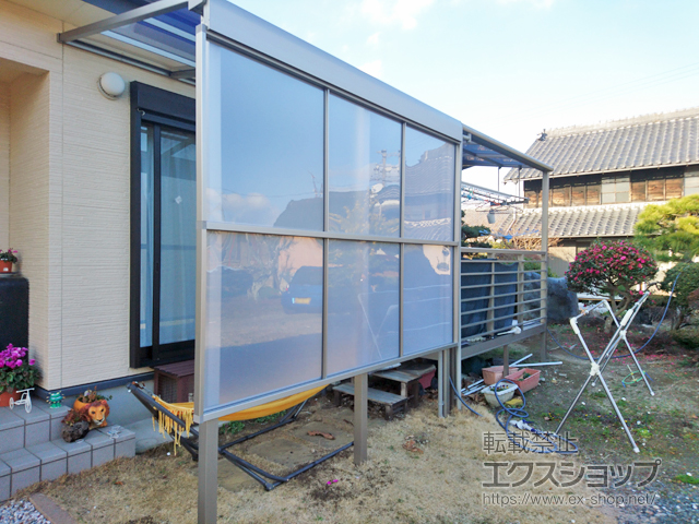 愛知県安城市ののテラス屋根 スピーネ F型 テラスタイプ 単体 積雪〜20cm対応 施工例