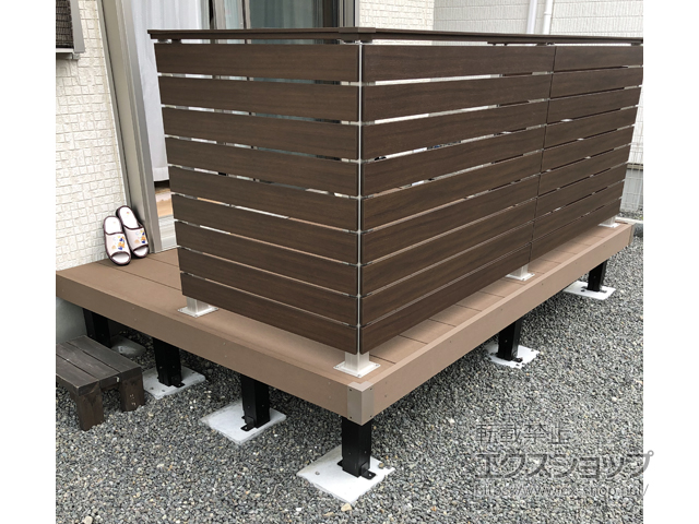 静岡県静岡市ののウッドデッキ リウッドデッキ 200 施工例