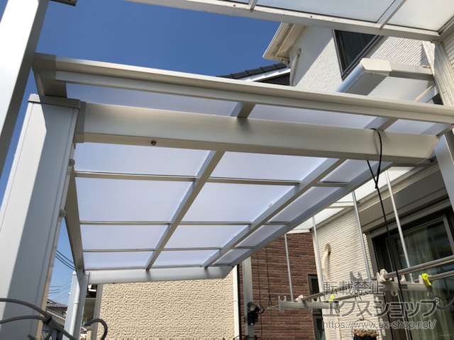 兵庫県宝塚市ののテラス屋根 フーゴF 独立テラスタイプ 単体 積雪〜20cm対応 施工例