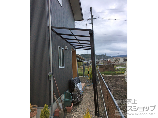 岐阜県加茂郡川辺町ののテラス屋根 ソラリア F型 テラスタイプ 単体 積雪〜20cm対応 施工例
