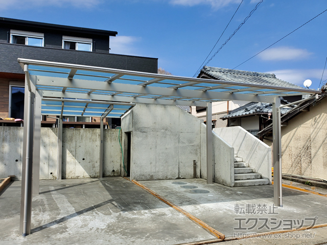 高知県幡多郡黒潮町ののカーポート エフルージュ ツイン 積雪〜20cm対応 施工例