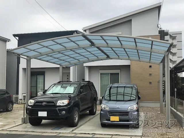 愛知県半田市のYKKAPのカーポート レイナポートグラン M合掌　積雪～20cm対応 施工例