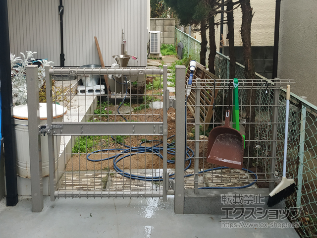 兵庫県神戸市ののフェンス・柵 ハイグリッドフェンスUF8型 フリーポールタイプ 施工例