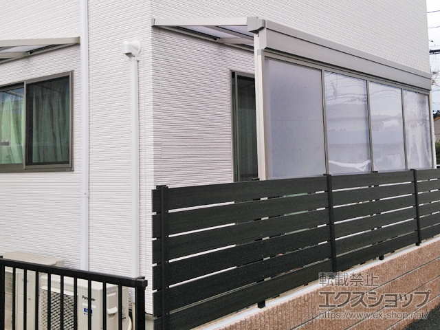 山口県宇部市ののテラス屋根 ソラリア F型 テラスタイプ 単体 積雪〜20cm対応 施工例