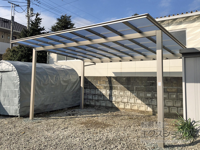 静岡県沼津市ののカーポート ソリッドポート ワイド 積雪〜20cm対応 施工例
