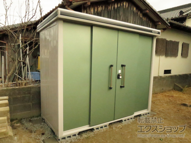 福岡県福岡市のの物置・屋外倉庫 エルモ 一般型 2570×1170×2121 LMD-2511-EG 施工例