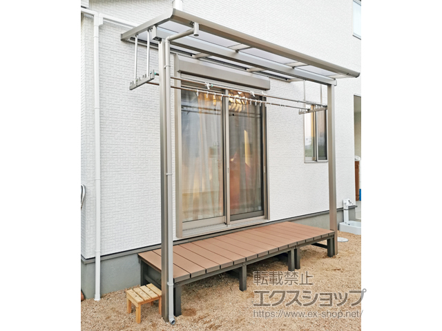 山口県山口市ののテラス屋根 ソラリア F型 テラスタイプ 単体 積雪〜20cm対応 施工例