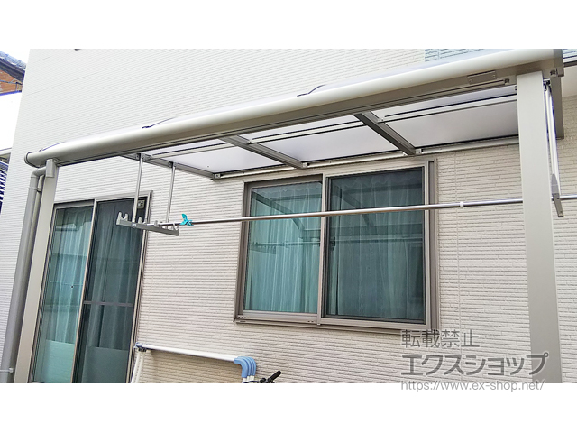 広島県東広島市ののテラス屋根 プレシオステラスII R型 テラスタイプ 単体 積雪〜20cm対応 施工例