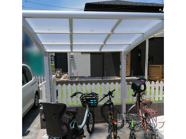 千葉県千葉市ののサイクルポート・駐輪場 フーゴRミニ (ラウンドスタイル) 積雪〜20cm対応 施工例
